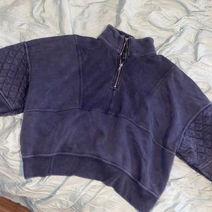 Cropped Quarter Zip Sweatshirt